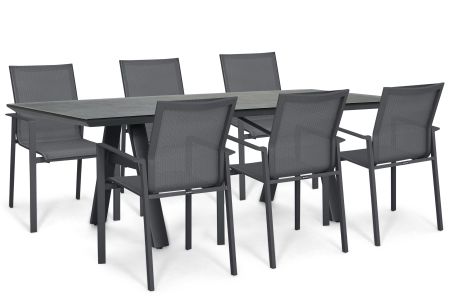 Lifestyle Timo/Monza 230x100 cm dining tuinset 7-delig
