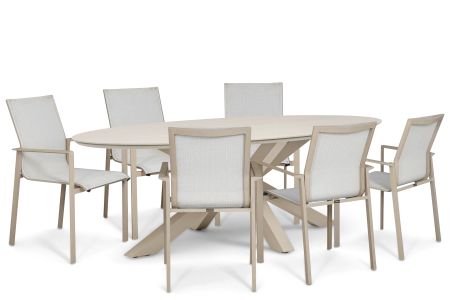 Lifestyle Timo/Lunea 240x120 cm dining tuinset 7-delig