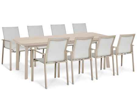 Lifestyle Timo/Primo 220/280x100 cm dining tuinset 9-delig