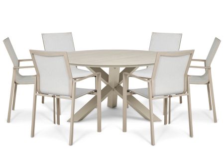 Lifestyle Timo/Xento 150 cm dining tuinset 7-delig