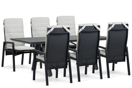 Lifestyle Vivaro/Monza 230x100 cm dining tuinset 7-delig