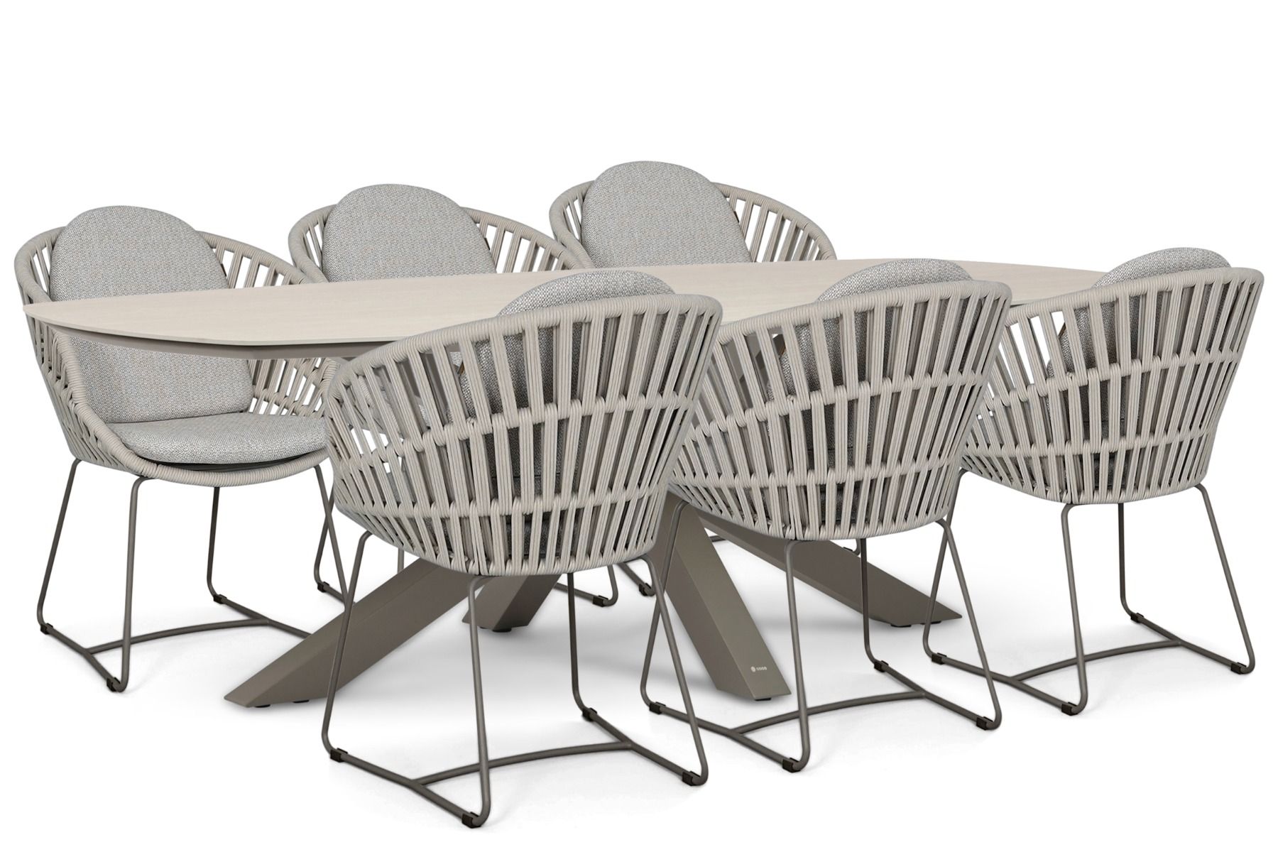 Santika Amara/Voyage 240x120 cm dining tuinset 7-delig