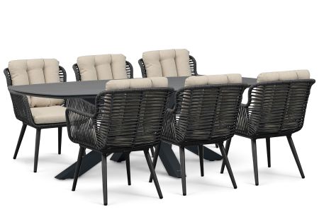 Coco Custa/Voyage 240x120cm dining tuinset 7-delig
