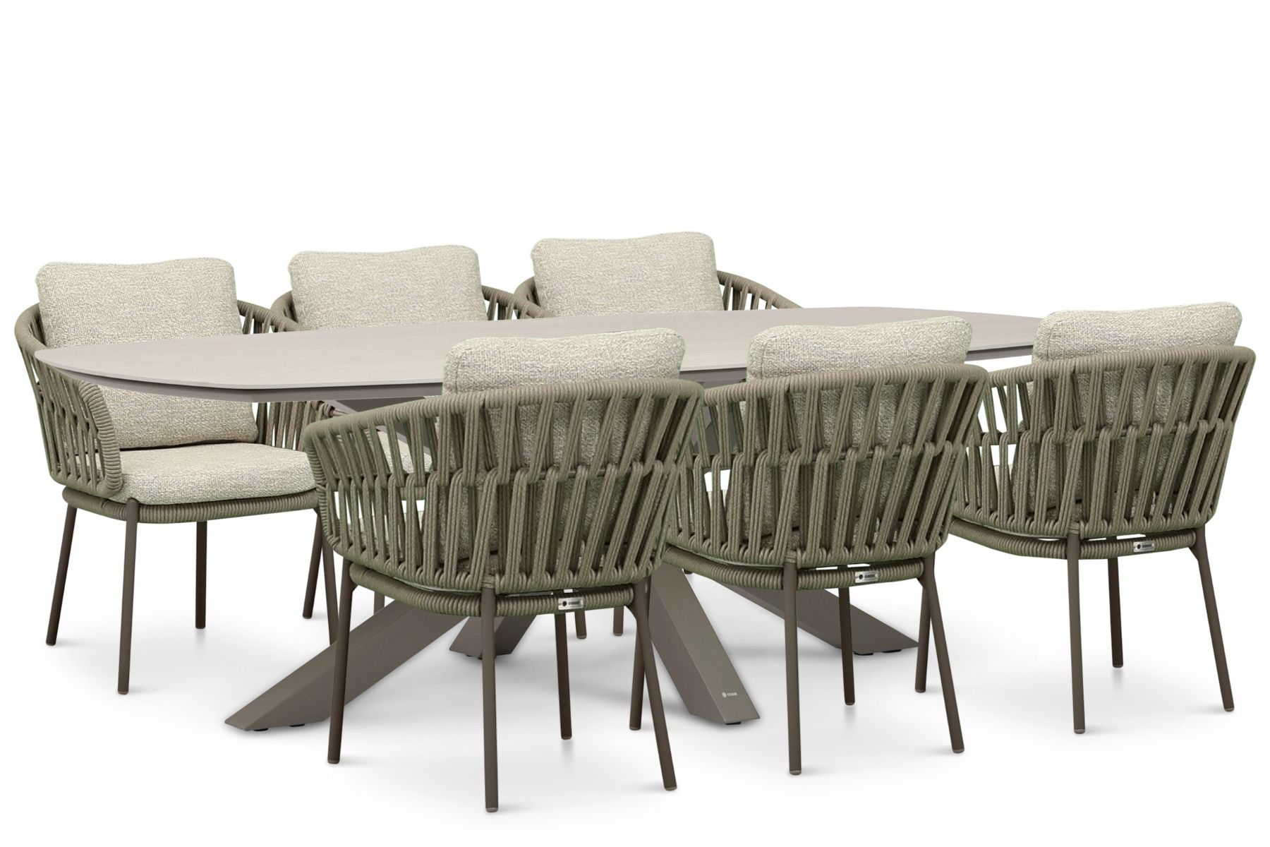 Coco Viento/Voyage 240x120 cm dining tuinset 7-delig