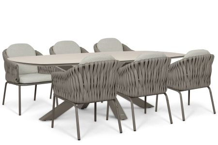 Santika Amadora/Voyage 240x120 cm dining tuinset 7-delig