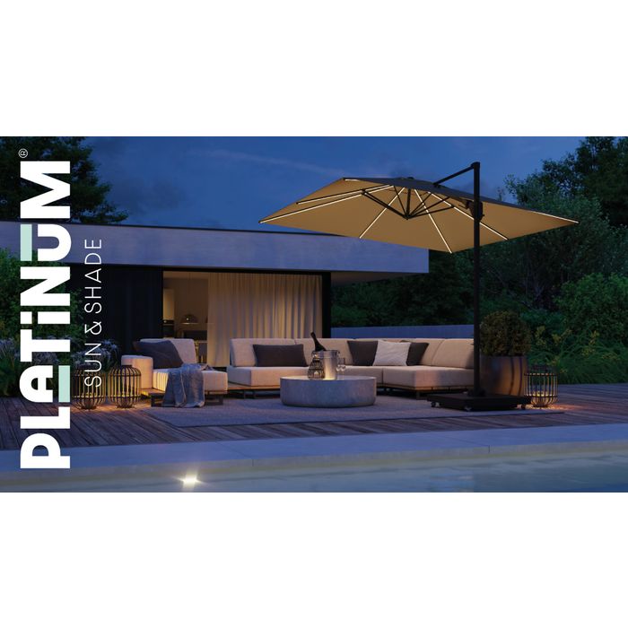 Platinum Challenger zweefparasol 3x3m T2 premium (excl.voet)
