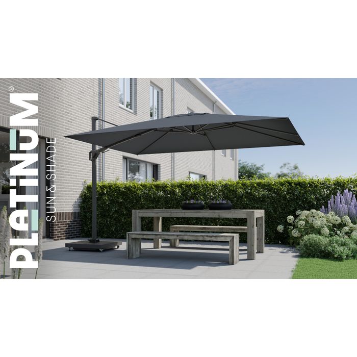 Platinum Challenger zweefparasol 2.6x3.5m T2 premium (incl. voet en hoes)