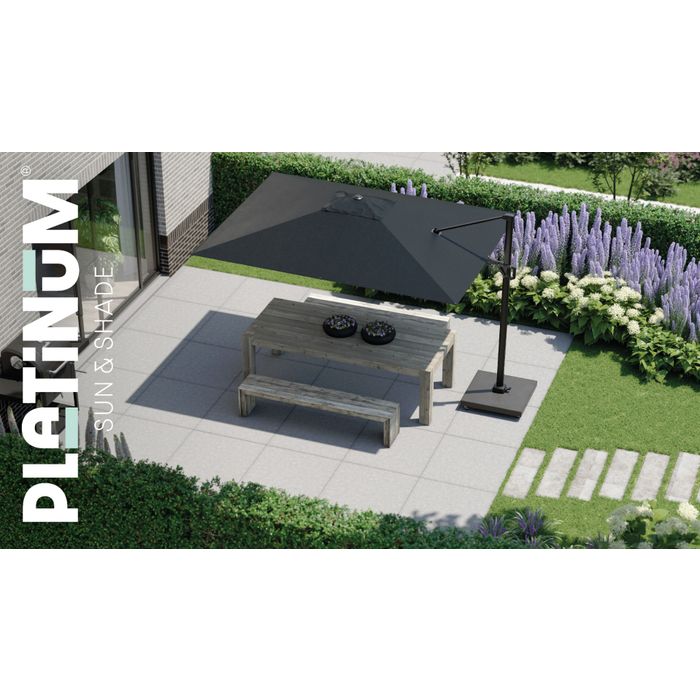 Platinum Challenger zweefparasol 2.6x3.5m T2 premium (incl. voet en hoes)