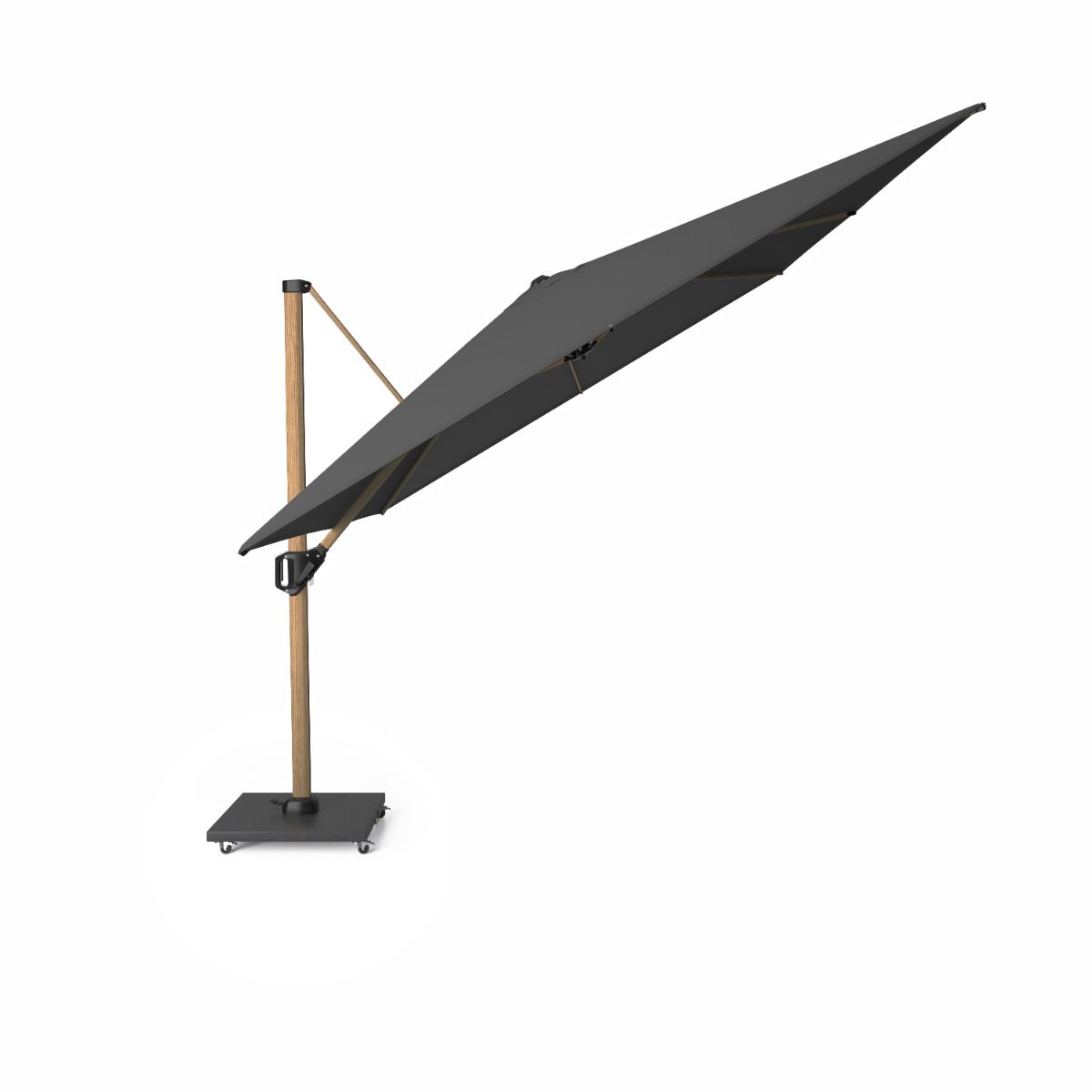Platinum Challenger zweefparasol 4x3m T1 premium (excl. voet) faded black