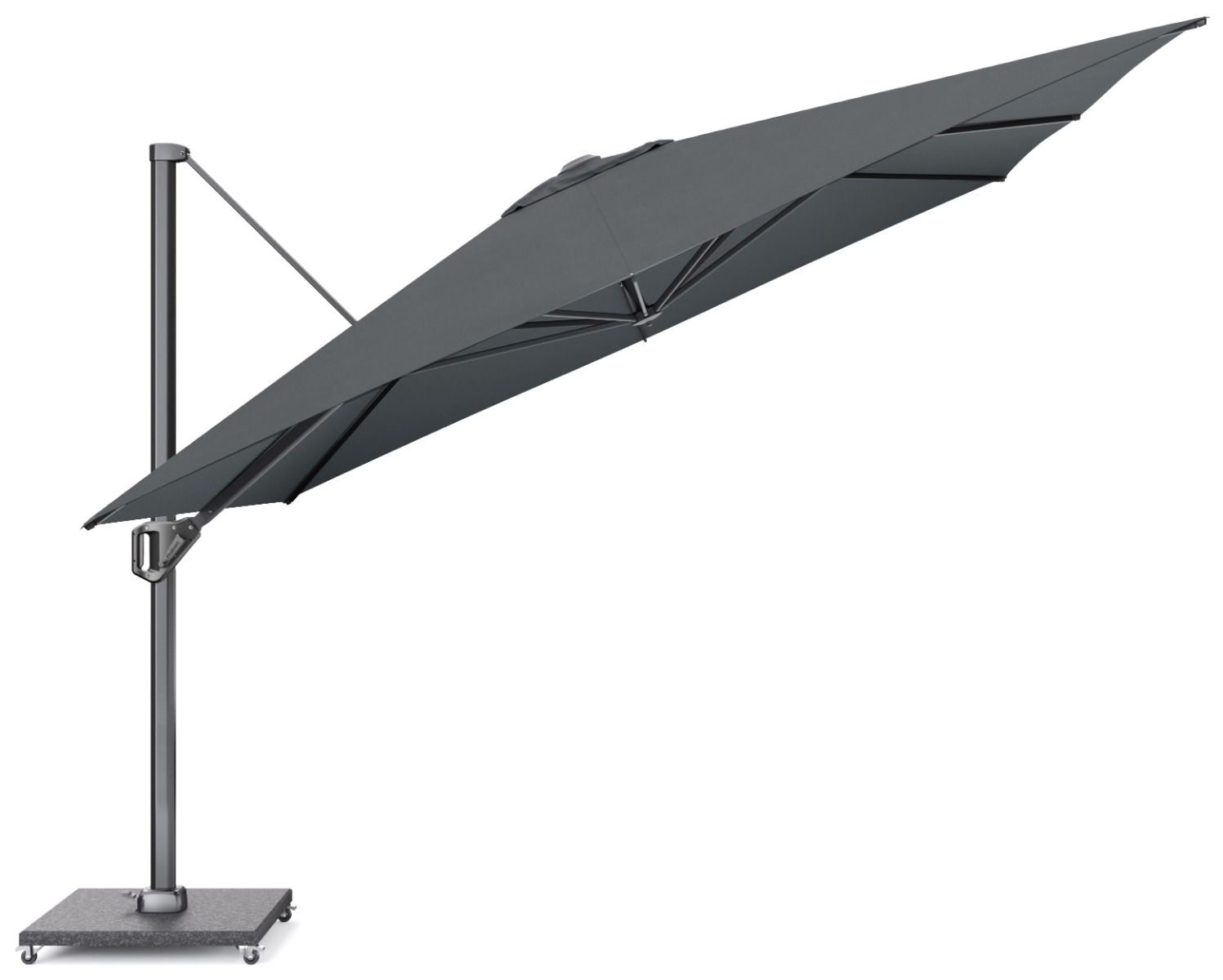 Platinum Challenger zweefparasol 3.5x3.5m T1 premium  (excl. voet) faded black thumbnail