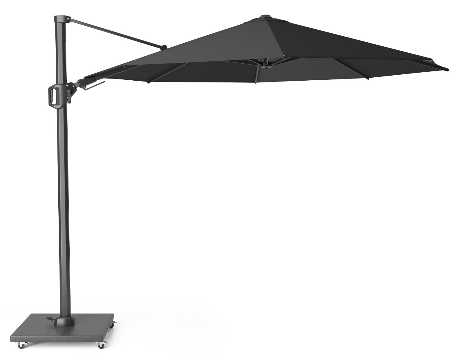 Platinum Challenger zweefparasol 3.5m T2 premium (incl. voet en hoes) faded black