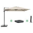 Platinum Challenger zweefparasol 3x3m T2 premium (incl. voet + hoes) champagne thumbnail