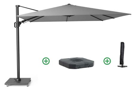 Platinum Challenger zweefparasol 3x3m T2 premium (incl. voet + hoes) manhattan