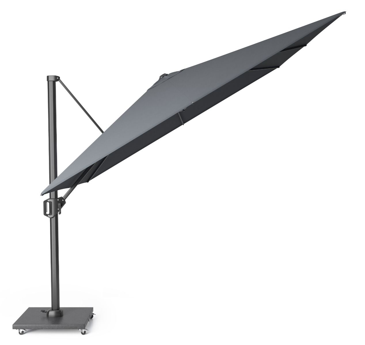 Platinum Challenger zweefparasol 3x3m T1 (incl. voet + hoes) antracite