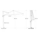 Platinum Challenger zweefparasol 4x3m T1 (excl. voet) thumbnail