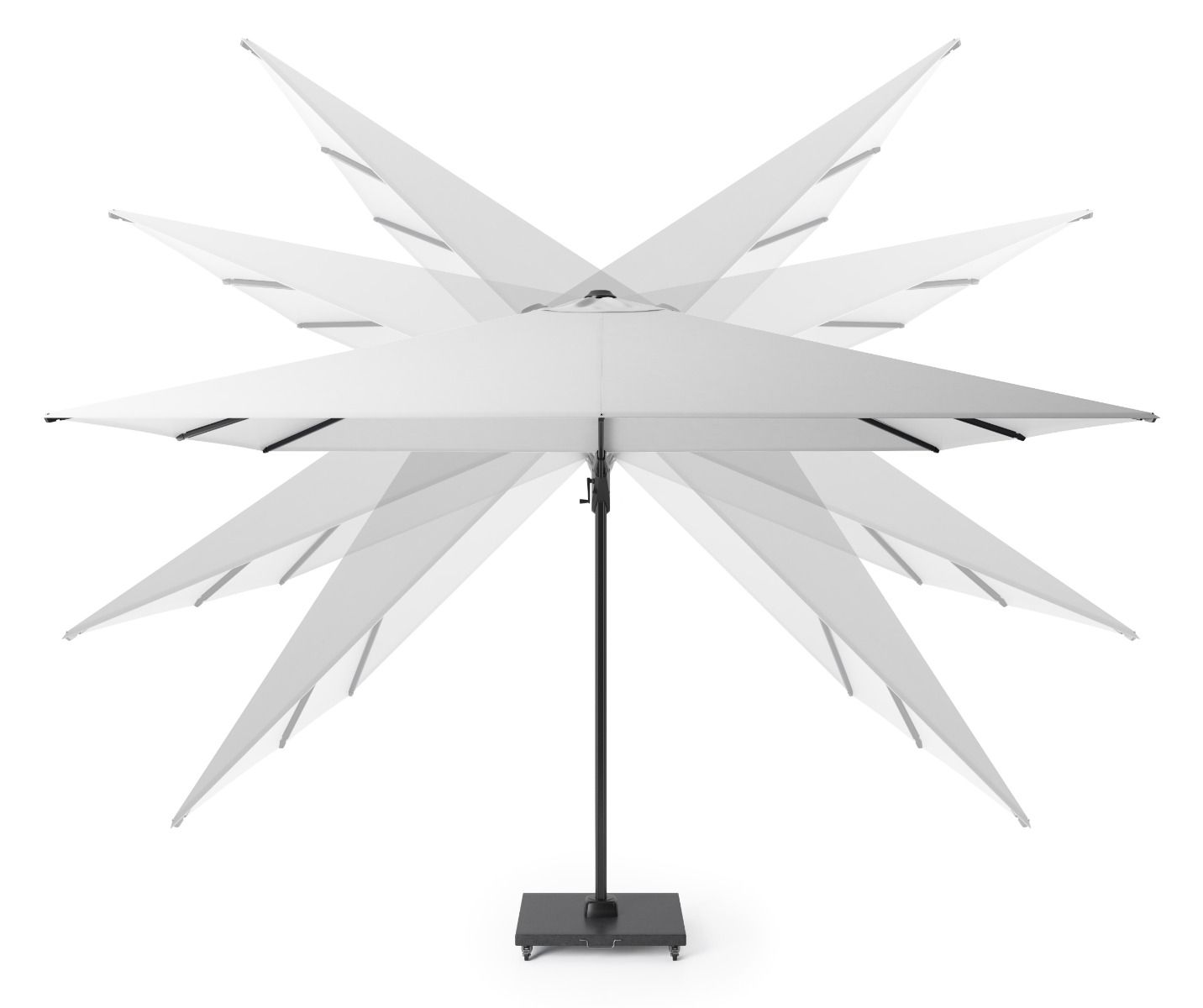 Platinum Voyager zweefparasol 2.7x2.7m T2 ( excl. voet)