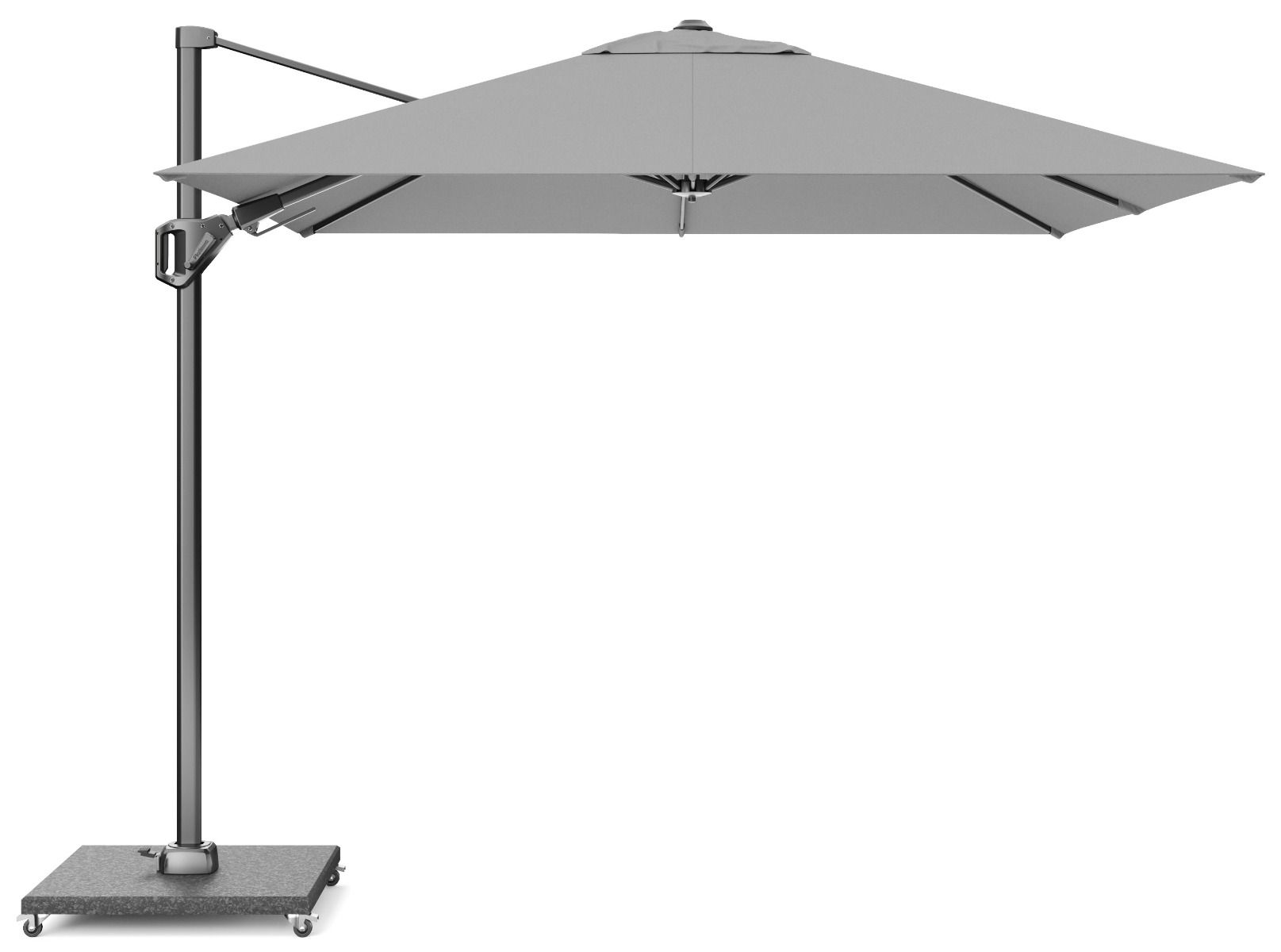 Platinum Voyager zweefparasol 2.7x2.7m T2 (incl. voet + hoes) light grey thumbnail