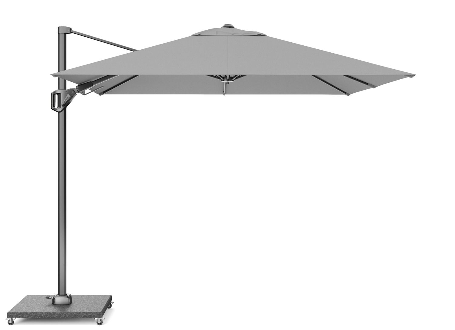 Platinum Voyager zweefparasol 2.7x2.7m T2 (incl. voet + hoes) light grey thumbnail