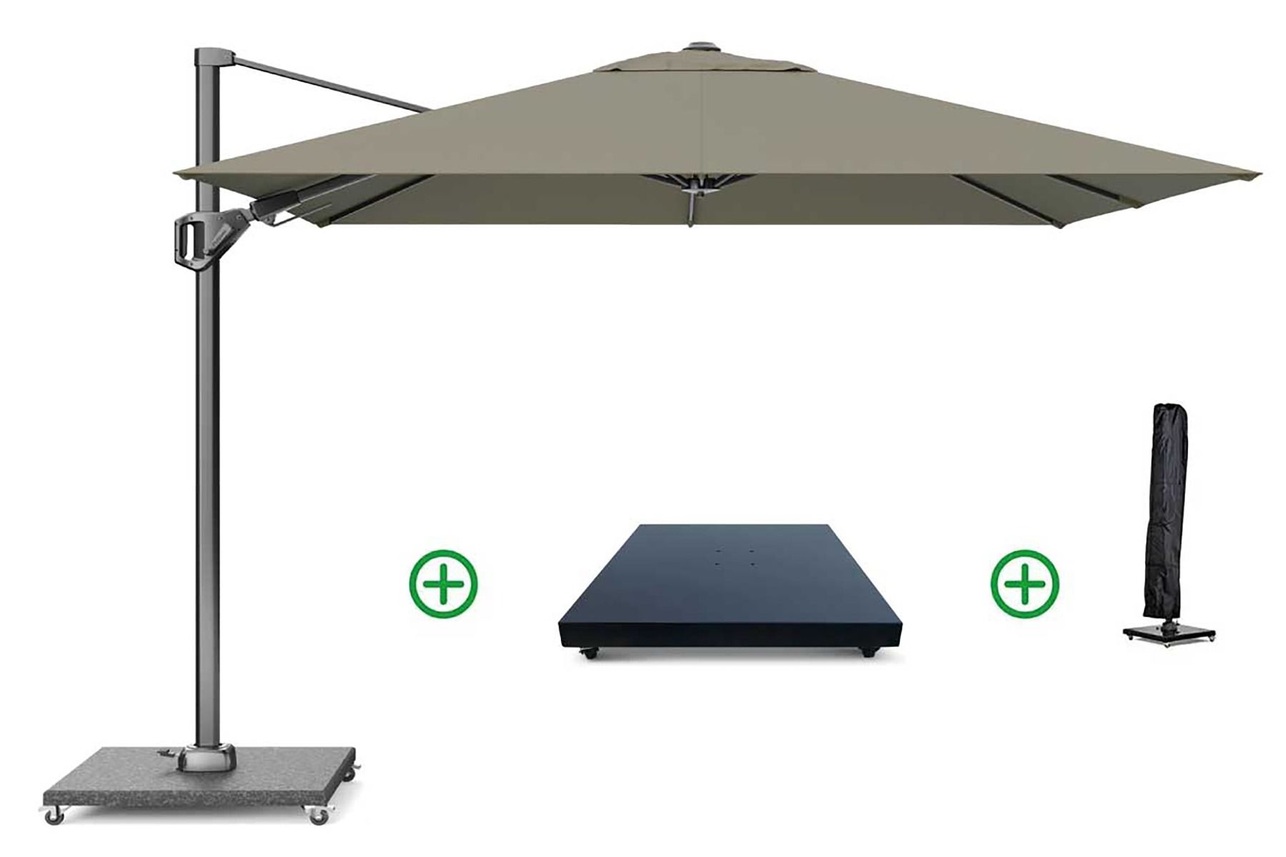 Platinum Voyager zweefparasol 2.7x2.7m T2 (excl. voet) taupe