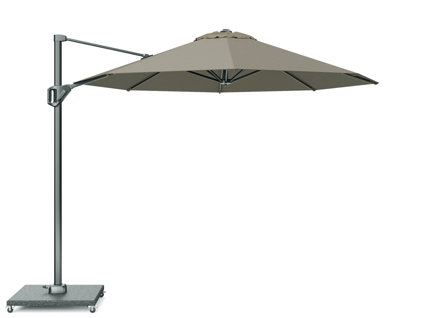 Platinum Voyager zweefparasol Ø3m T1 (incl. voet + hoes) taupe