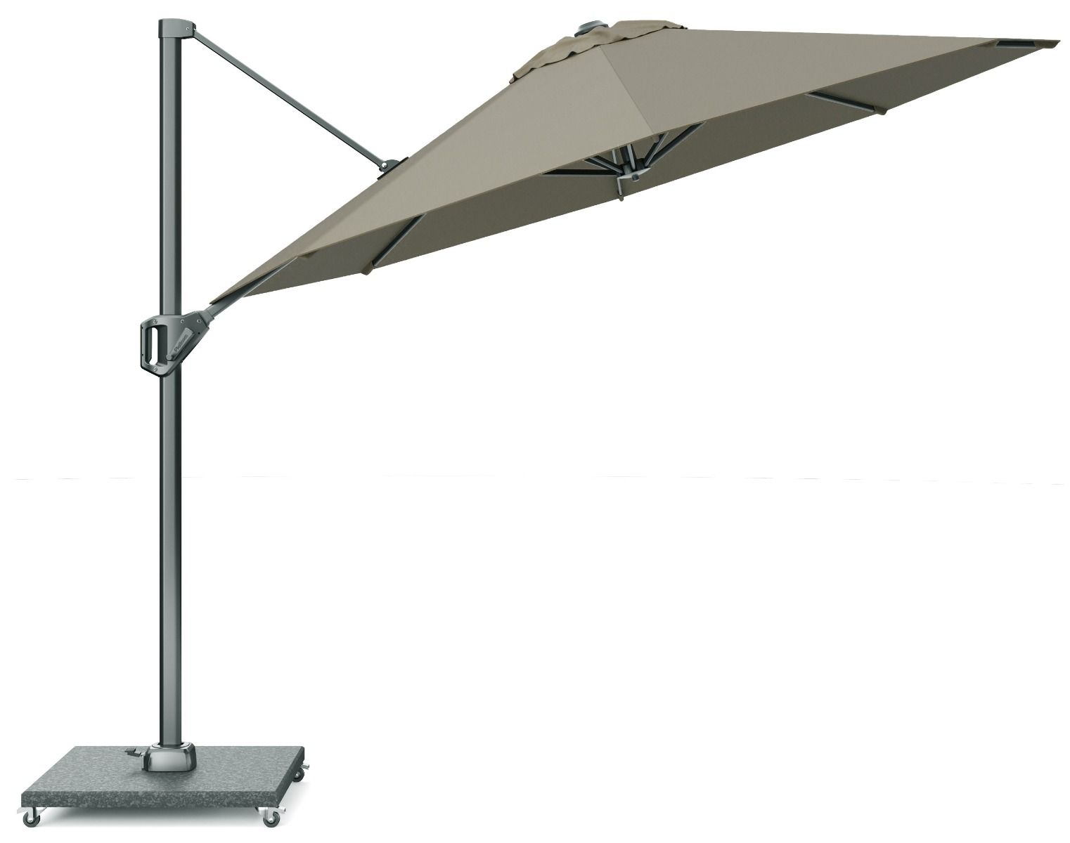 Platinum Voyager zweefparasol Ø3m T1 (incl. voet + hoes) taupe