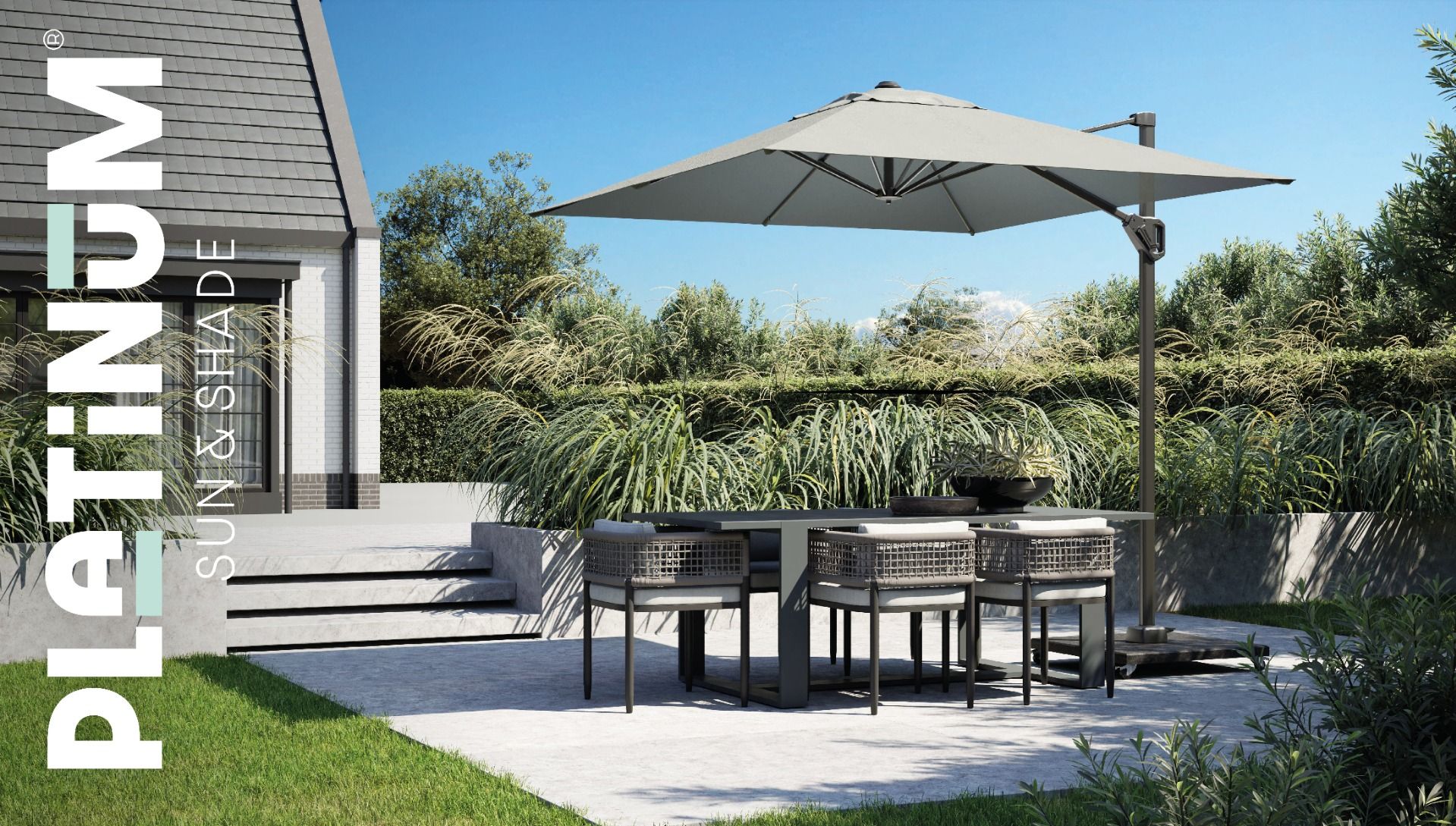 Platinum Voyager zweefparasol 3x2m T1 (excl.voet)