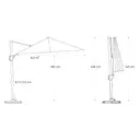 Platinum Voyager zweefparasol 3x2m T1 (excl.voet) thumbnail