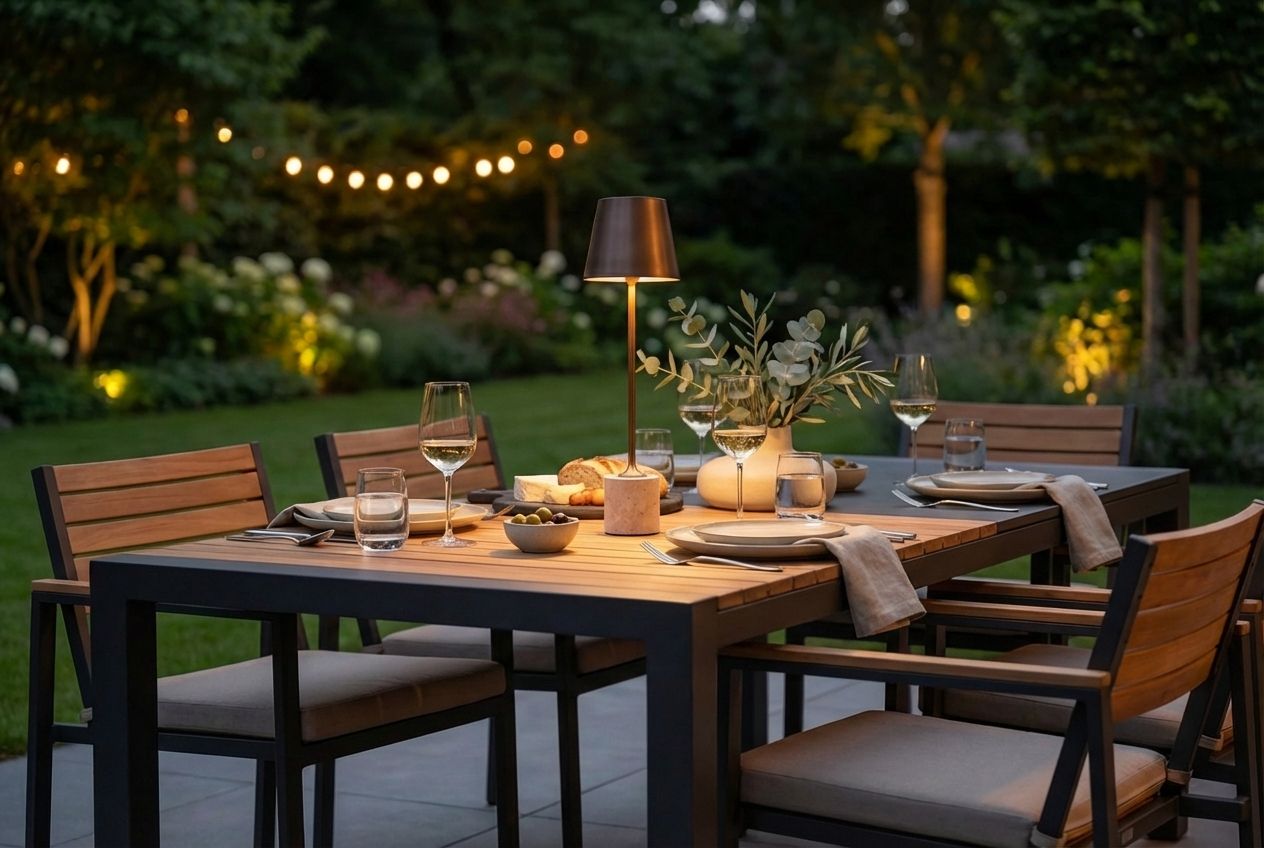 Moderne tafellamp donker brons 37cm incl. LED dimbaar IP54 oplaadbaar - Topi