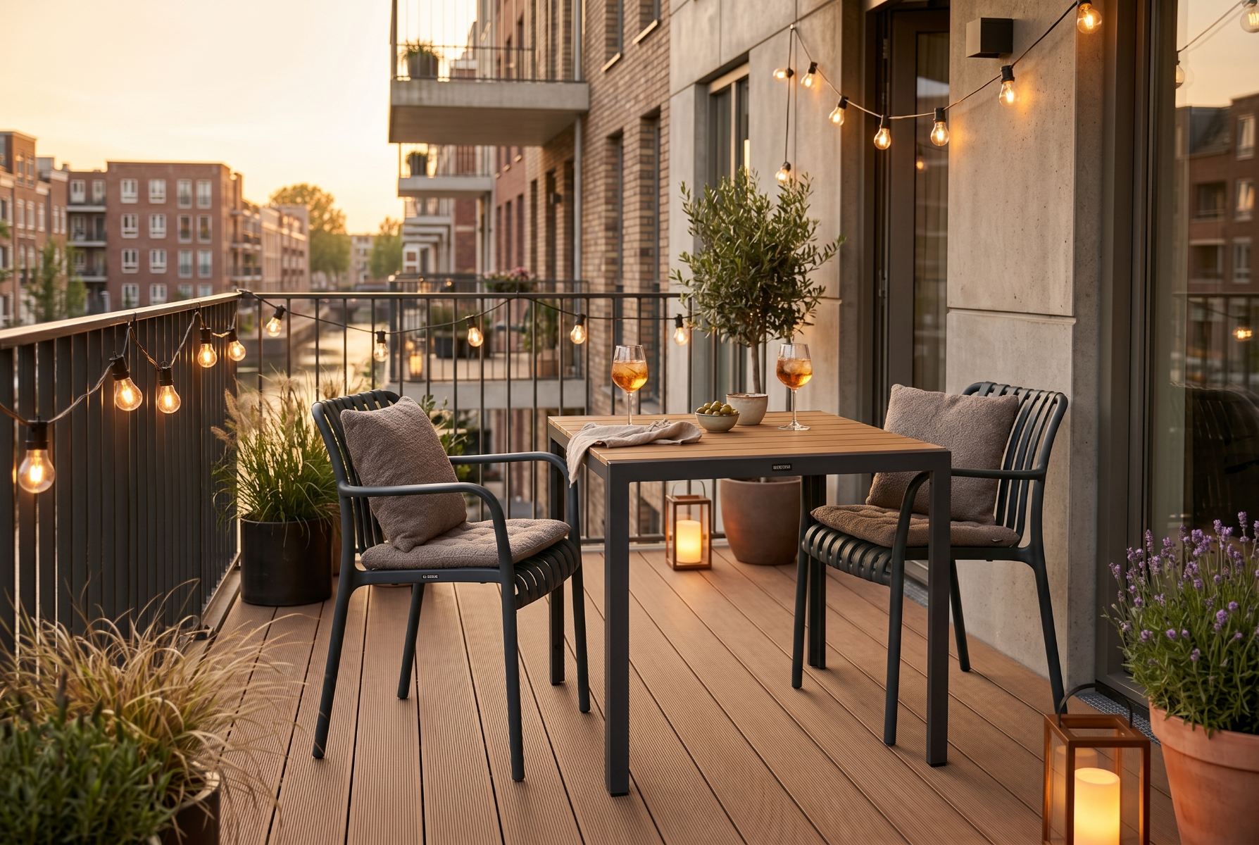 Domani Alba/Creta 90x90 cm dining tuinset 3-delig