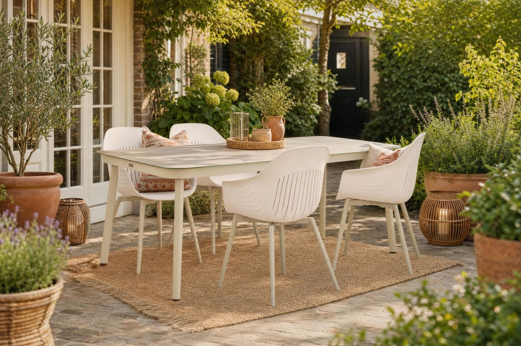Lifestyle Lissabon/Tavano 160 cm dining tuinset 5-delig