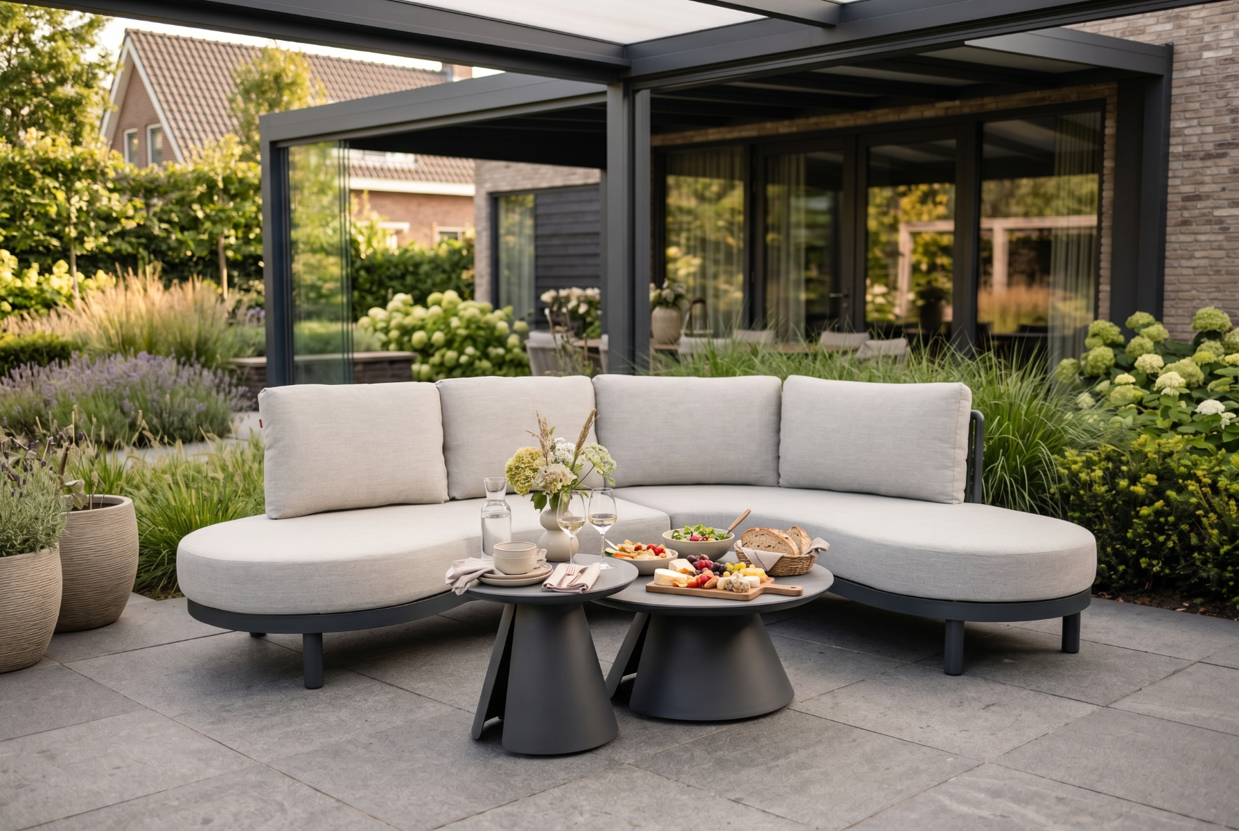 Santika Nanda/Cayora 50/80 cm organisch loungeset 4-delig