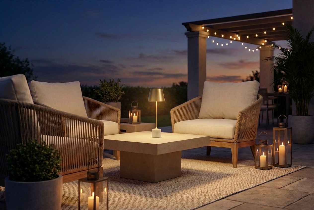 Moderne tafellamp goud 37cm incl. LED dimbaar IP54 oplaadbaar - Topi