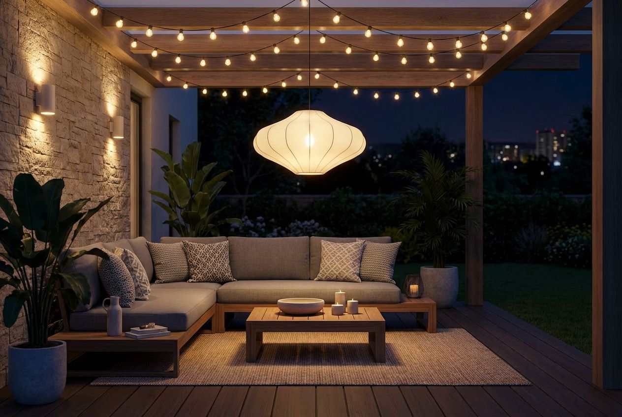 Japandi hanglamp beige met stoffen kap 50cm - Plu