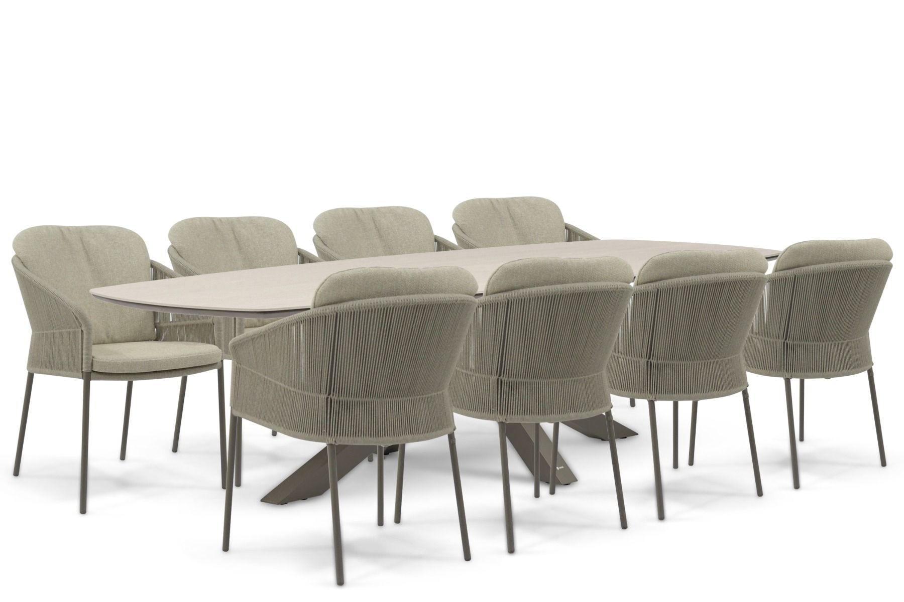 4 Seasons Outdoor Florence/Voyage 300x120 cm dining tuinset 9-delig