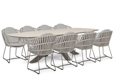 Santika Amara/Voyage 300x120 cm dining tuinset 9-delig