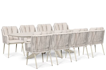 Lifestyle Tivoli/Voyage 300x120 cm dining tuinset 9-delig