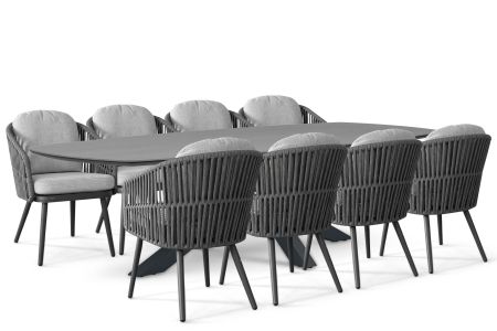 Santika Marani/Voyage 300x120 cm dining tuinset 9-delig