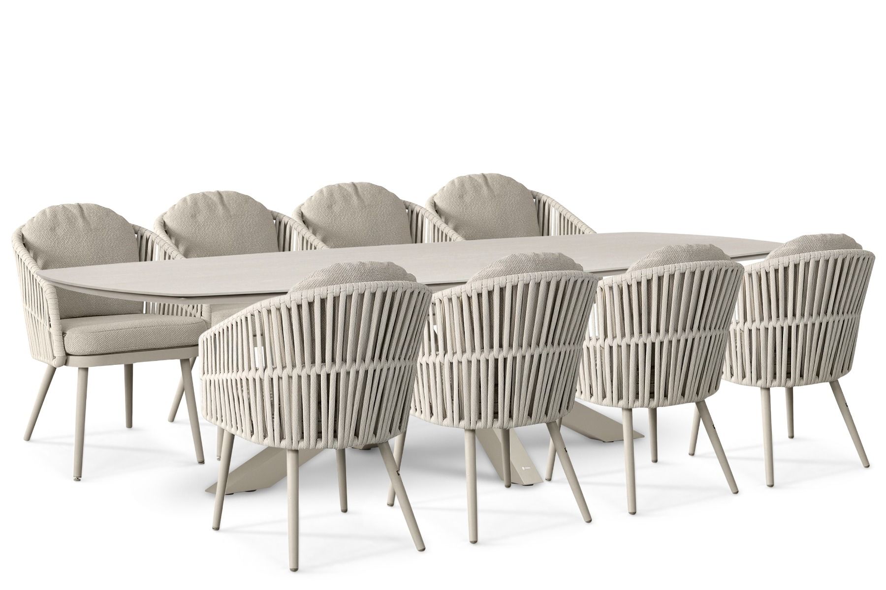 Santika Marani/Voyage 300x120 cm dining tuinset 9-delig