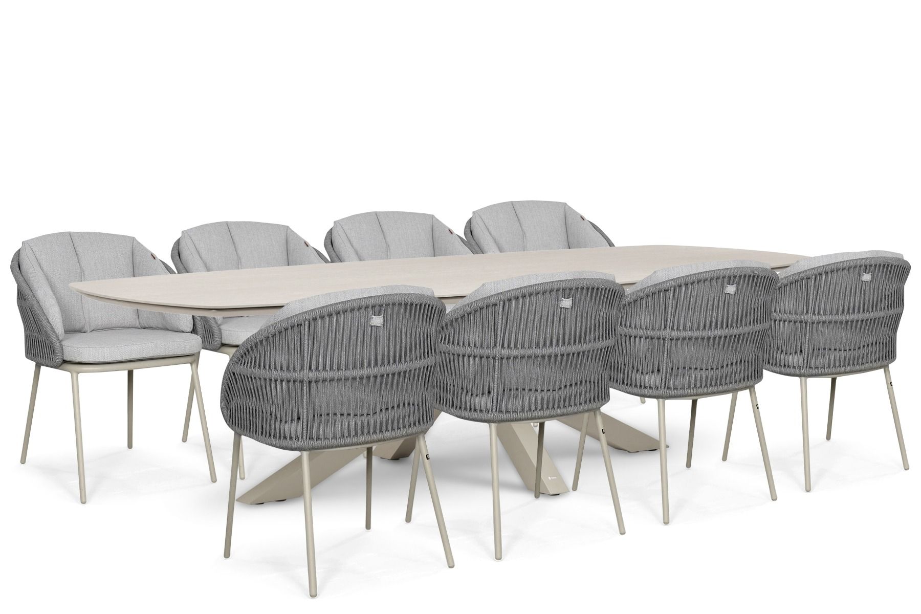 Santika Pebble/Voyage 300x120 cm dining tuinset 9-delig