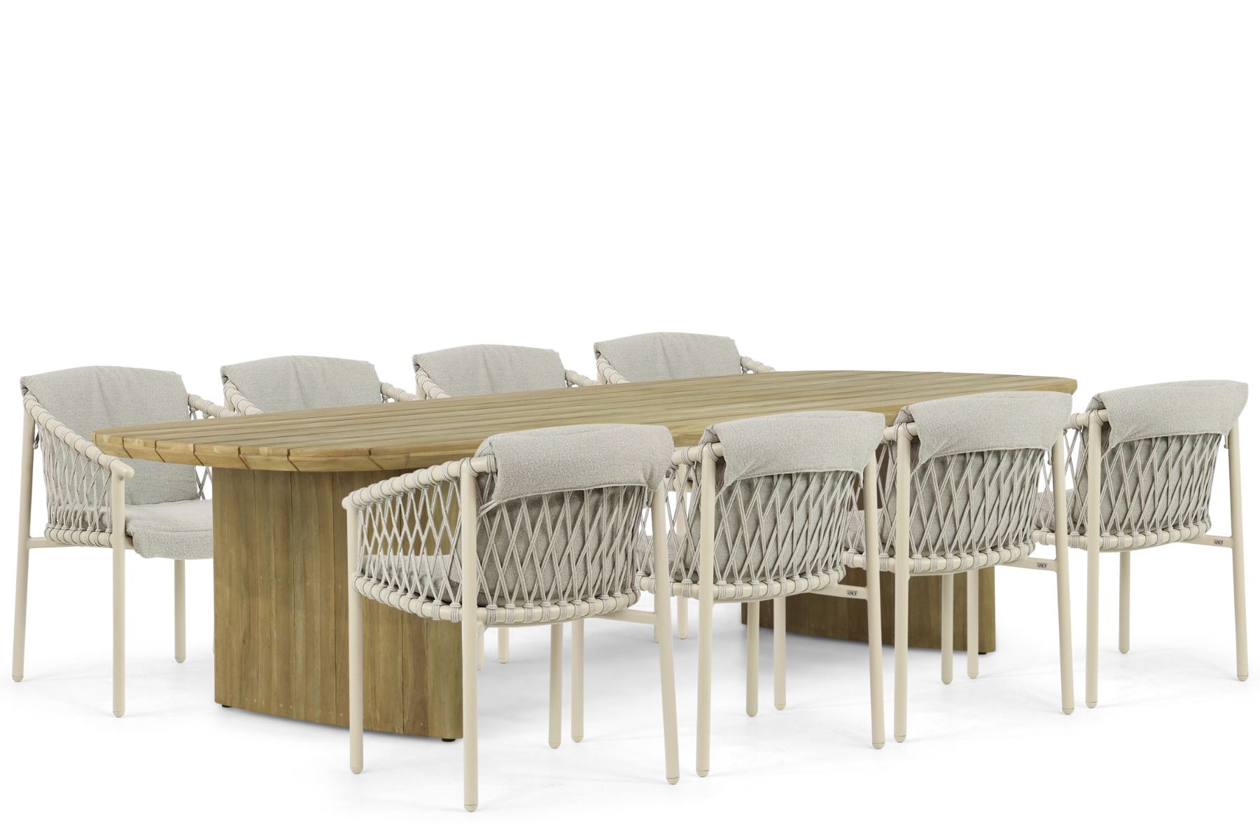 4 Seasons Outdoor Allora/Falcon 300 cm dining tuinset 9-delig