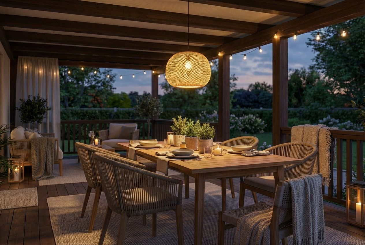 Oosterse buiten hanglamp bamboe IP44 - Rafael