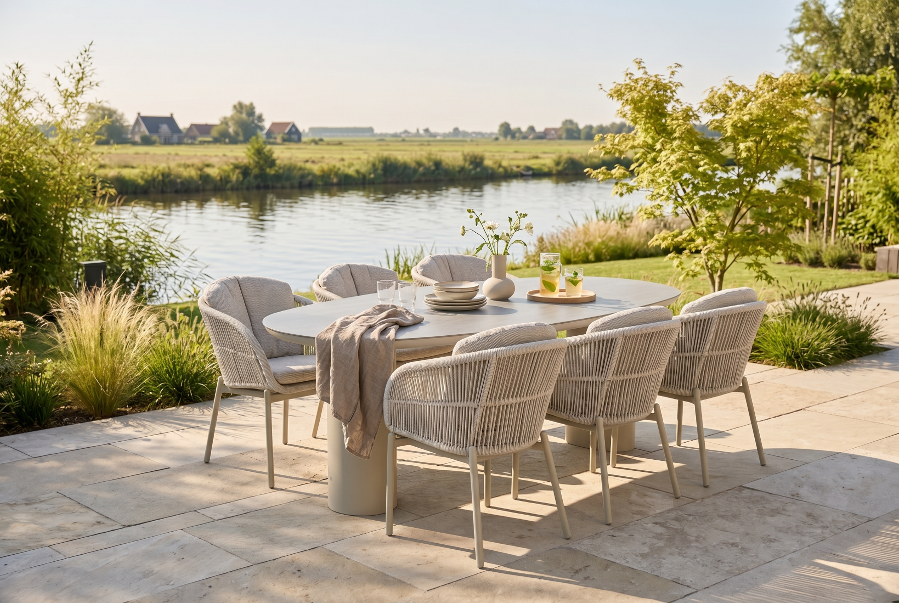 Lifestyle Monaco/Guave 240x120 cm dining tuinset 7-delig