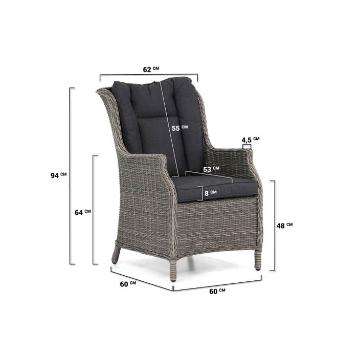Garden Collections Aberdeen/Lazio 260 cm dining tuinset 7-delig