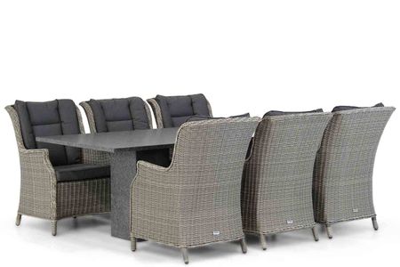 Garden Collections Aberdeen/Graniet 220 cm dining tuinset 7-delig