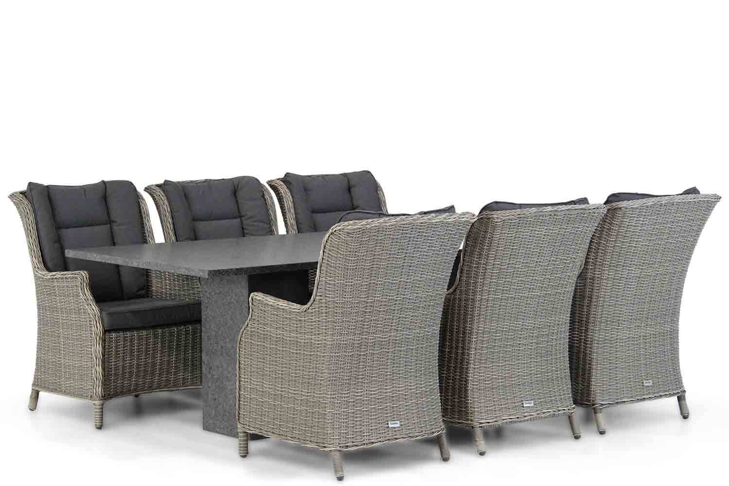Garden Collections Aberdeen/Graniet 220 cm dining tuinset 7-delig thumbnail