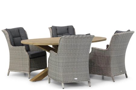 Garden Collections Aberdeen/Boston 200 cm ovaal dining tuinset 5-delig