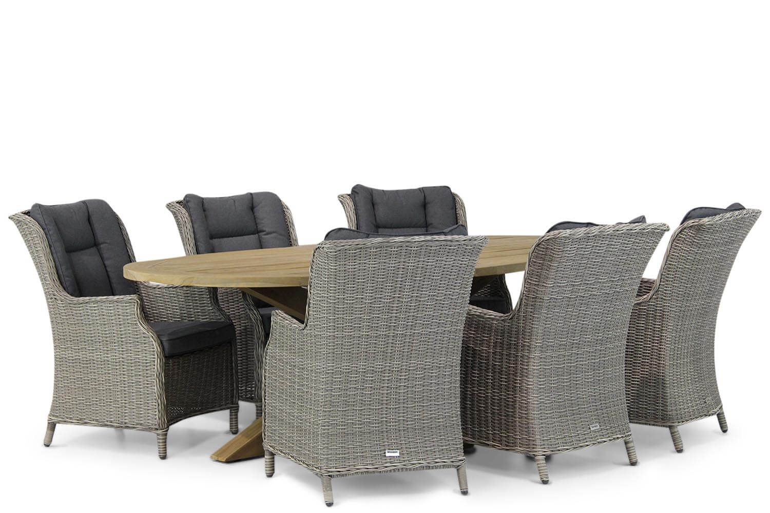 Garden Collections Aberdeen/Boston 240 cm ovaal dining tuinset 7-delig
