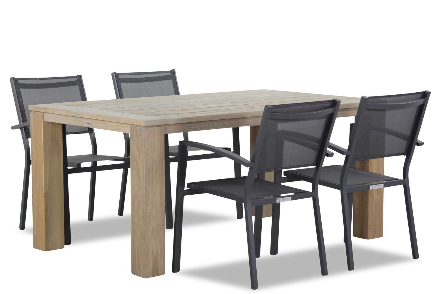 Lifestyle Amarilla/Brighton 165 cm dining tuinset 5-delig stapelbaar thumbnail