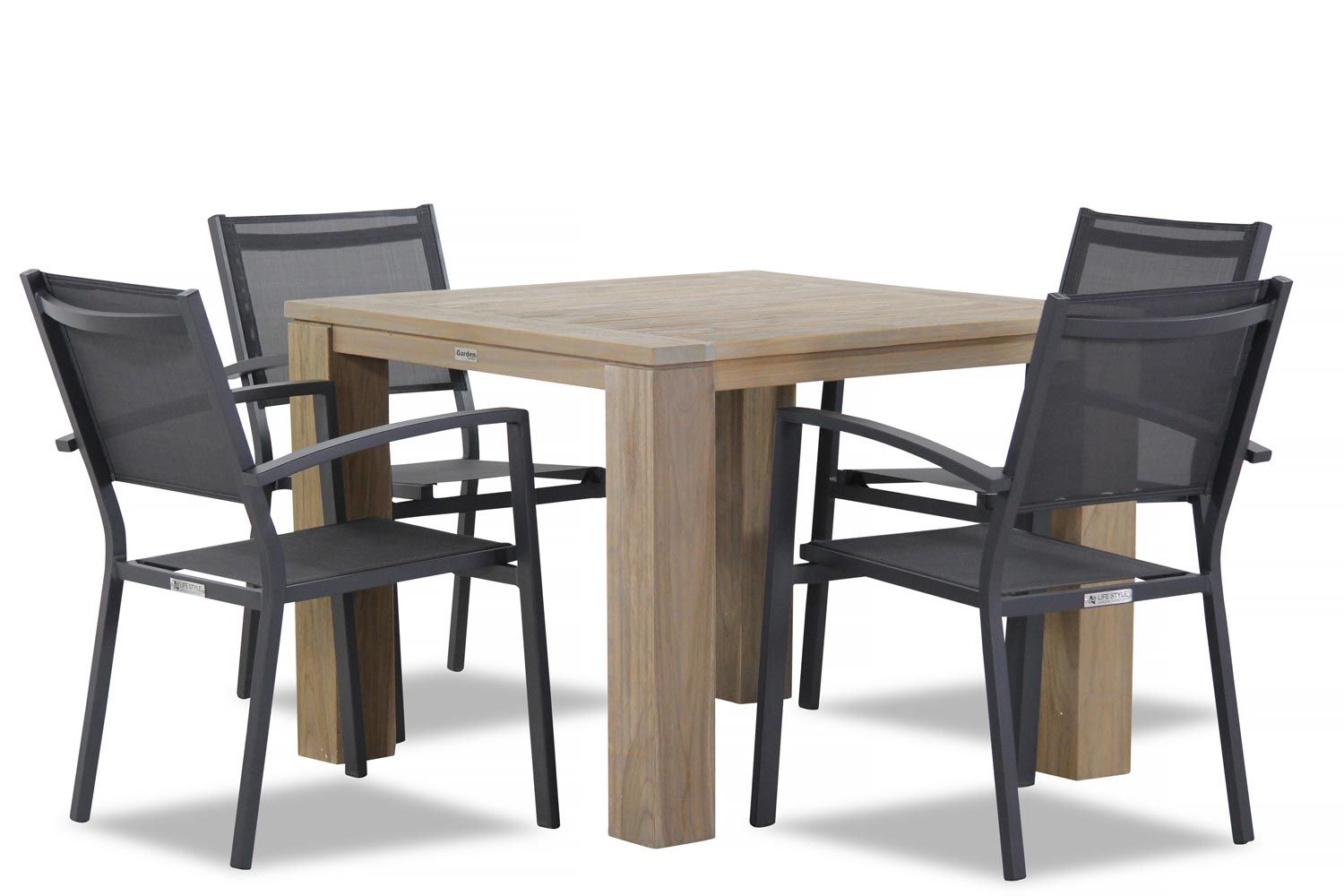 Lifestyle Amarilla/Brighton 100 cm dining tuinset 5-delig stapelbaar thumbnail