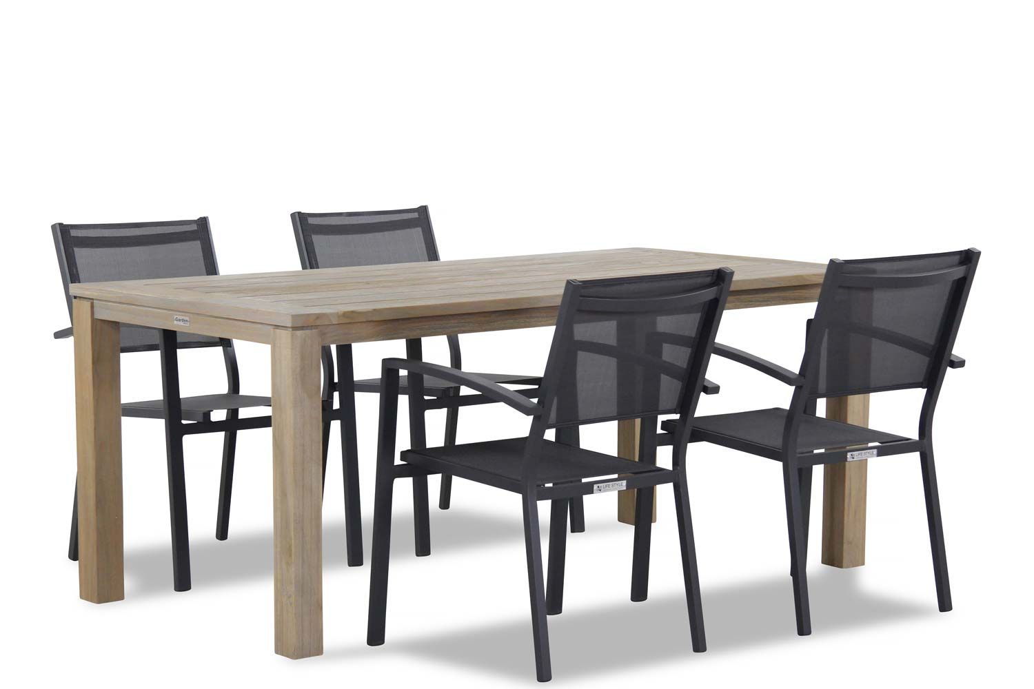 Lifestyle Amarilla/Bristol 180 cm dining tuinset 5-delig stapelbaar thumbnail